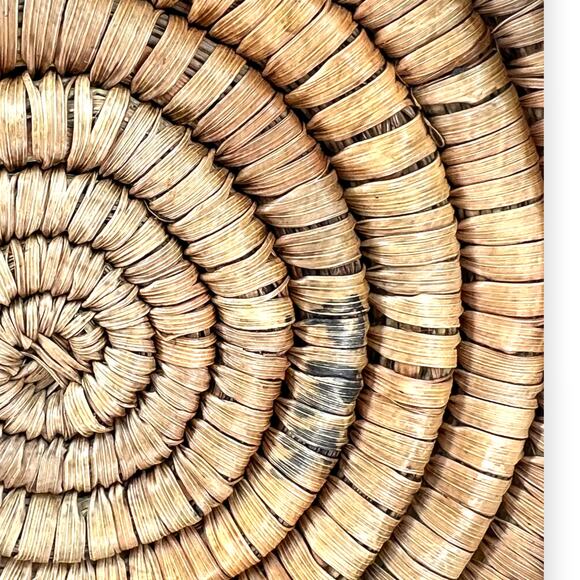 Omani Oman Bedouin Antique Hand Coiled Crafted Lidded Basket Jar Weave Med Size - Picture 5 of 6